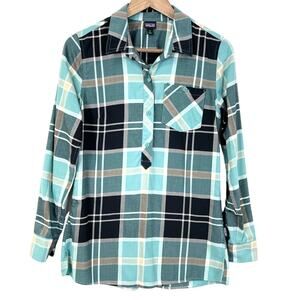 Patagonia Featherstone Flannel Tunic Women Small Organic Outdoor Hiking Granola